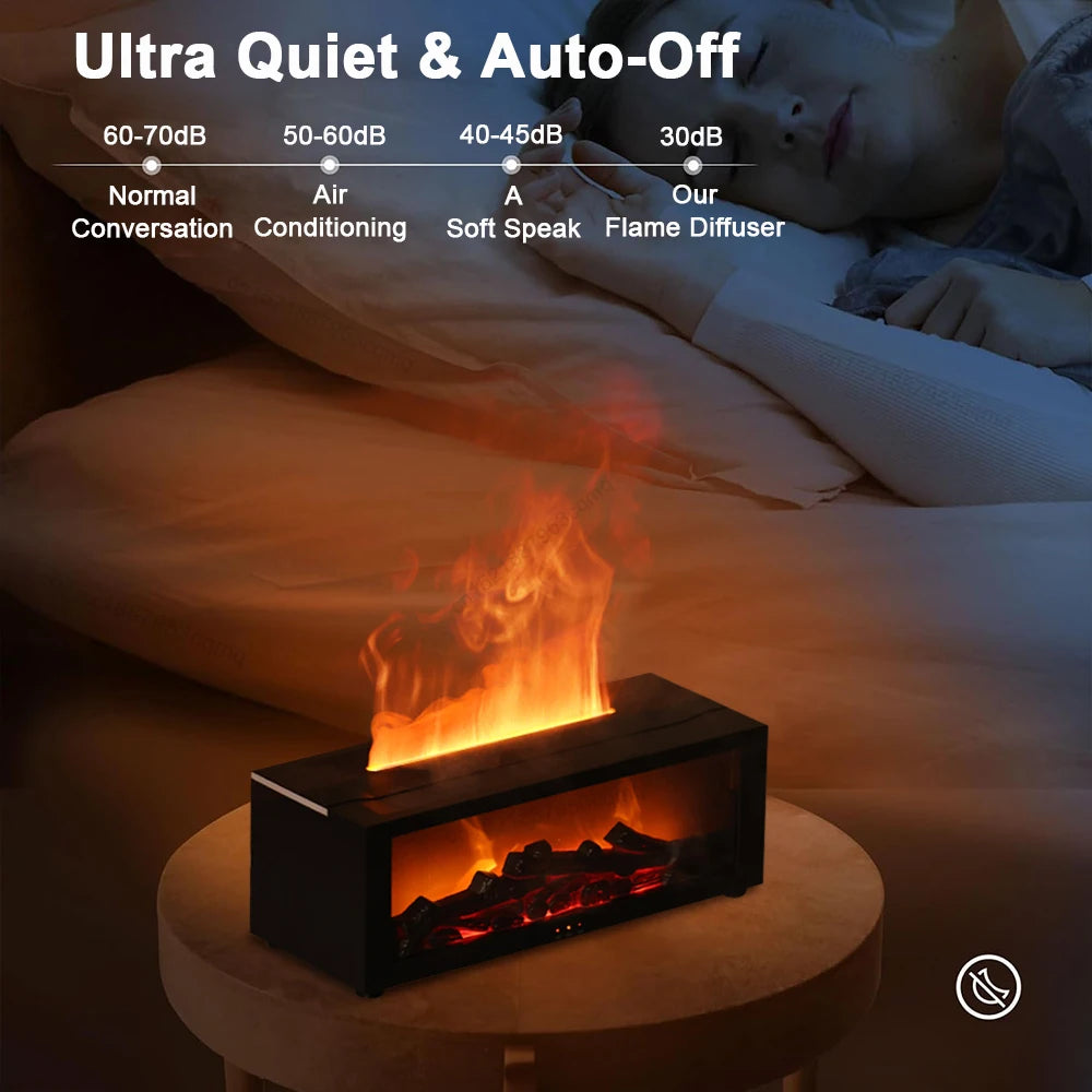 aroma air humidifier essential oil diffuser for home fragrance diffuser flame air humidifier with rgb light and remote control